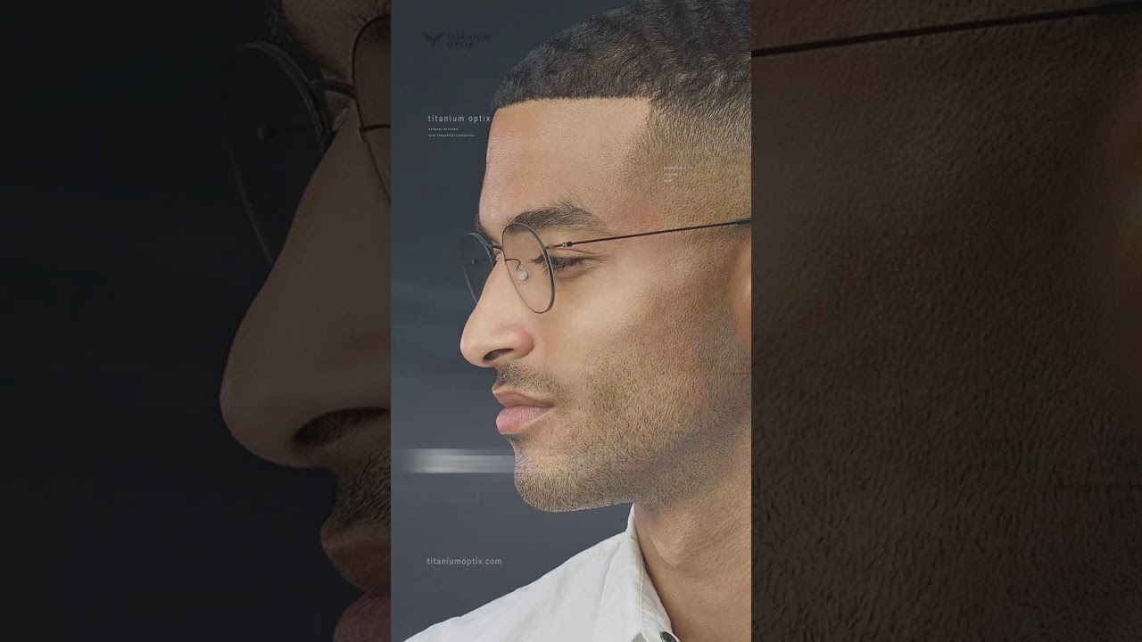 Elevate your style game with Screwless Titanium Strip Round Glasses!