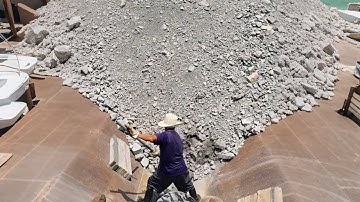 Barge unloading 3000 tons of cobblestone and ore - Relaxing Flow - Barge Work Vlog