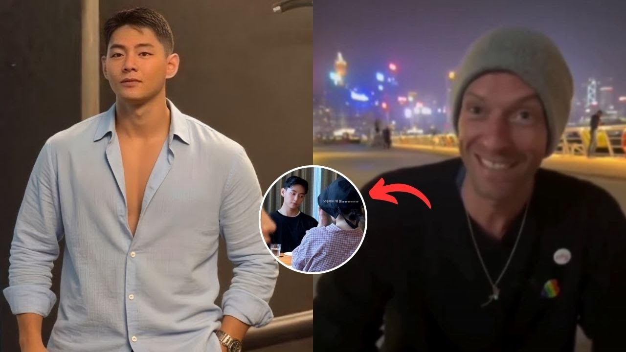 Неожиданная реакция Криса Мартина, когда он увидел Тэхёна и IU за одним столом!