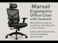 Marsail Ergonomic Office Chair with Headrest Mesh Office Computer Desk Chair