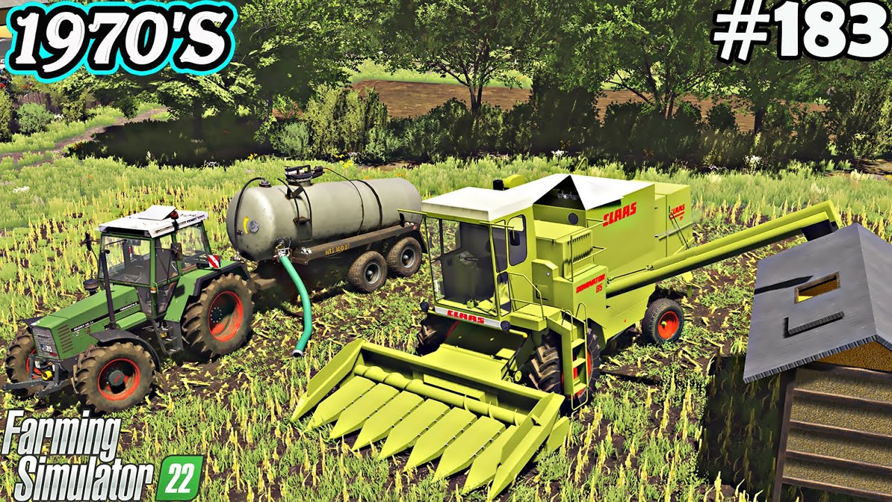 1970-е. CLAAS DOMINATOR 85 в последнем бою. Разбрасывает жидкий навоз. Farming Simulator 22. FS 2...