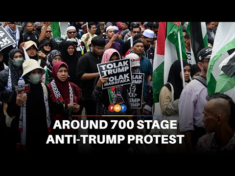 Around 700 stage anti-Trump protest outside US embassy