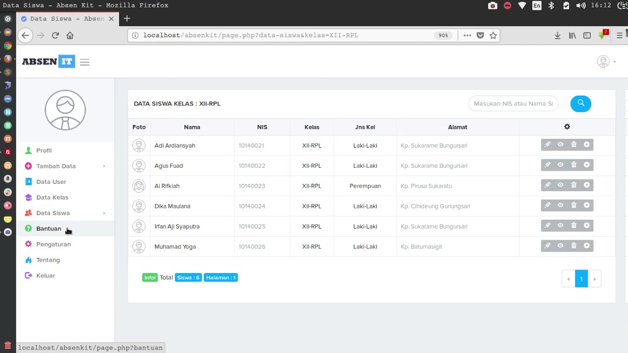 contoh program absensi php