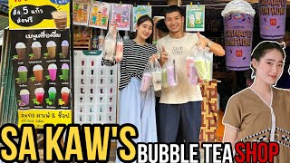 VLOG_go to buy bubble tea at Sa Kaw Karengirl shop😊