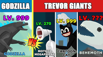 Godzilla vs Trevor Giants Level Challenge Rampage | Kaiju Animation