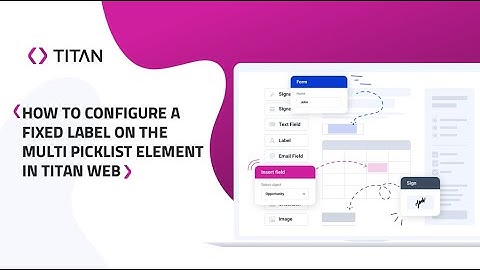 Titan Web: How To Configure A Fixed Label On The Multi Picklist Element In Titan Web