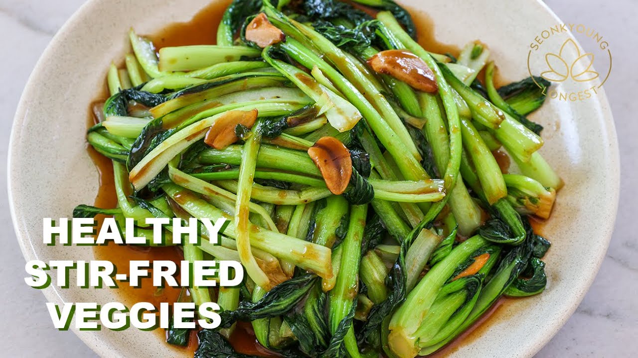 Healthy Stir Fried Bok Choy (Tatsoi) at Home Vegan | How to Stir Fry Vegetables | Seonkyoung Longest