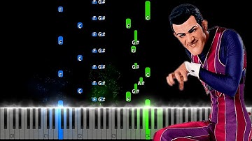 Lazy Town - We Are Number One Piano Tutorial