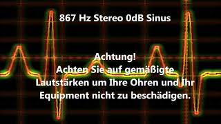 867 Hz Sinus Sound Test 0dB Stereo Beeper Wave Sound