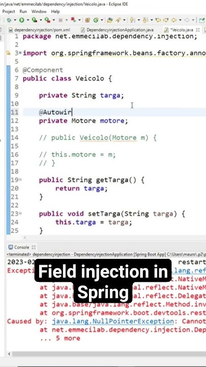 Field injection in Spring - YouTube