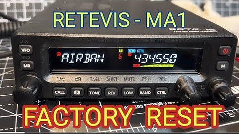 Retevis MA1 Factory Reset & Single Display