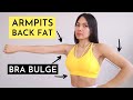 7 Day SLIM ARMS, lose armpit fat, back fat, get sexy bra area. Easy &amp; effective exercises + stretch