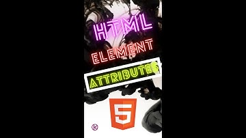 HTML element attributes | #shorts