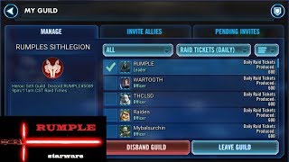 RumplesSithLegion Guild is Recruiting 2 Players!  How is the Guild after its first 6 weeks?