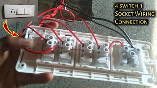 Celebrity 4 switch's 1 socket wiring connection kaise karen||6 model board wiring connection Net Worth