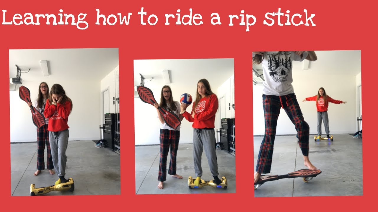 Learning how to ride a rip stick - YouTube