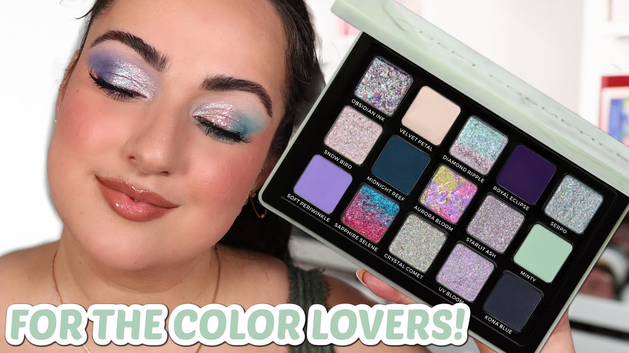 This Was Unexpected… 😳 ADEPT Sapphire Selene Palette Review + 2 Looks!