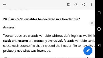 Embedded C questions: 24. Can static variables be declared in a header file?