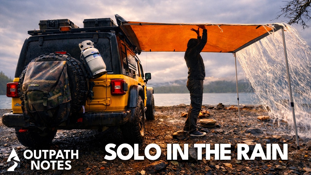 Solo Winter Camping in the RAIN | BC Backcountry