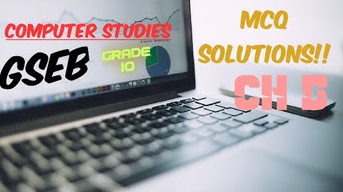 Class 10 gseb computer chapter 5 mcqs... Solution....