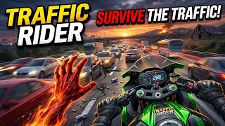 SURVIVING THE MOST DANGEROUS HIGHWAY! 🏍️ (Traffic Rider Gameplay) screenshot 4