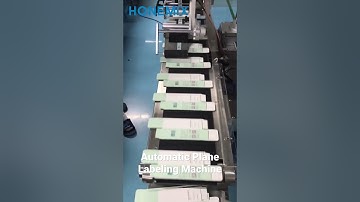 Automatic top plane labeling machine flat surface labeler label applicator #fillingcappinglabeling