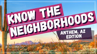 Anthem AZ Map Get to Know the Different Areas