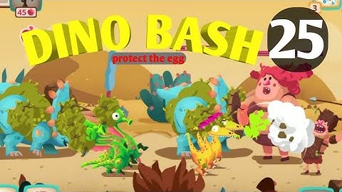 Dino Bash Level 25 Android walk-through Gameplay...!