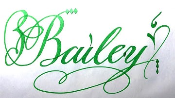 Bailey Name Signature Calligraphy Status | #moderncalligraphy #cursive #YearofYou #bailey @Bailey