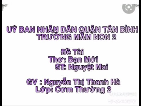 Cô Hà_ CT2_ Dạy thơ: Bạn mới