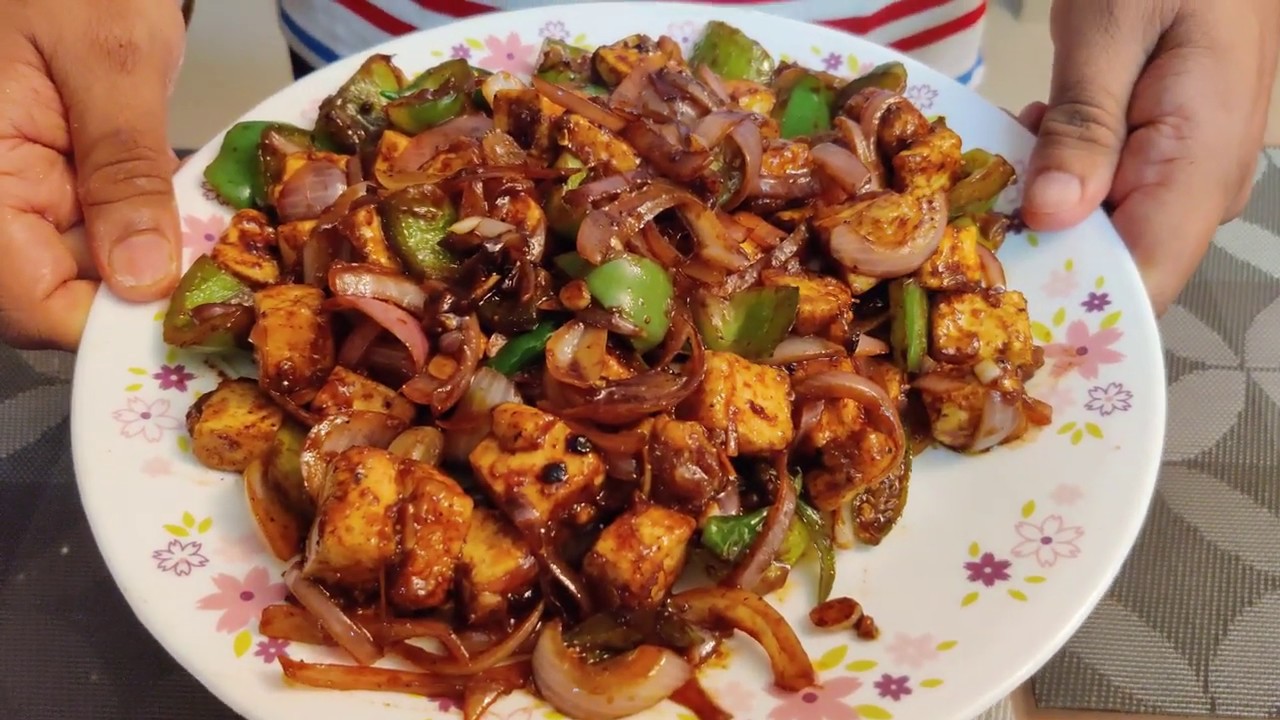 Paneer Chili Recipe Restaurant Style Dry Chilli Paneer at home YouTube