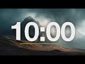 10 Minute Timer with Wind Sounds & Mountain View | Relaxing Countdown for Meditation & Focus #timer