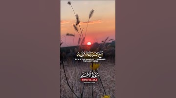 سبح اسم ربك الأعلى#ماهر_المعيقلي #سورة_الاعلى #تلاوة_خاشعة #قرآن