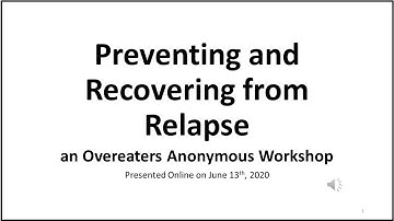 Preventing and Recovering from OA Relapse