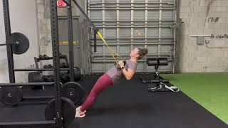 Supine Rows with Knees Extended on TRX Band