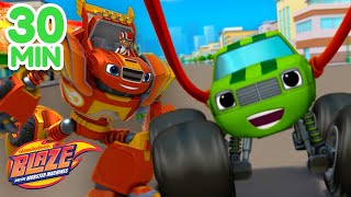 Robot Pickle \u0026 Blaze Use Blazing Speed! | 30 Minute Compilation | Blaze and the Monster Machines