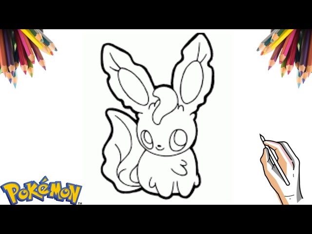 COMO DESENHAR O POKÉMON LEAFEON  HOW TO DRAW POKÉMON LEAFEON 