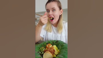 Xôi xéo cuốn lá sen |Phan Family| #shorts