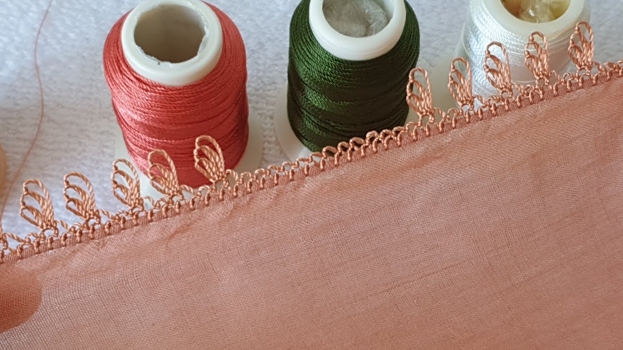 kiremit rengi yazmaya yapımı çok kolay ağır ve gösterişli iğne oyası modeli