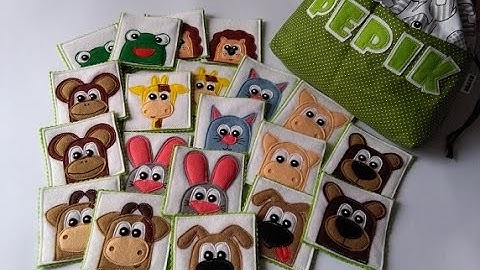 Pexeso návod - šití, vrstvení / Felt Memory Game tutorial sewing
