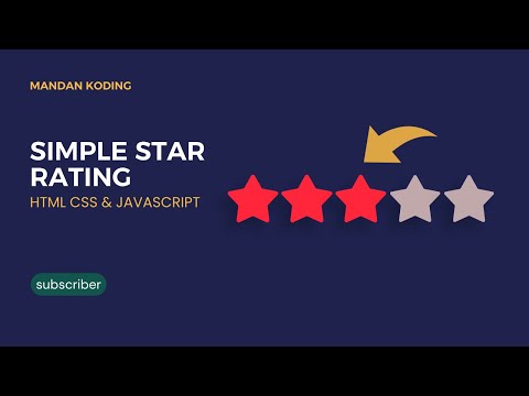 Simple Star Rating in HTML CSS and Javascript | MandanKoding