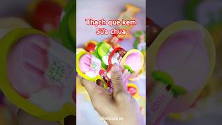 Thạch phô mai que kem sữa chua, đủ màu, ăn mát mát, ngọt vừa, mềm mềm, dai dai #food #mukbang