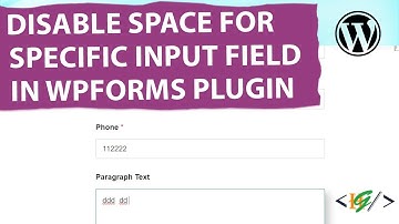 How to Disable Space For Specific Input Field using Custom Code in WPForms Plugin WordPress