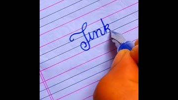 "Tinku" Beautiful name in Cursive writing #calligraphy #cursivewriting #shorts