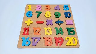 Puzzle kayu angka | Edukasi belajar untuk anak