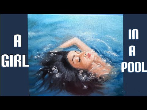 Comment dessiner une belle fille nager dans une piscine