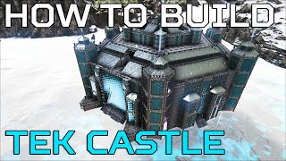 🦄 Ark Tek Castle HOW TO BUILD Ragnarok PVE |Ark Survival [NO MODS] (speed build)