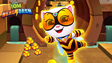 Talking Tom Hero Dash - Gameplay Walkthrough Part 33 - Queen Bee Angela (iOS, Android)