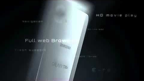 Samsung Galaxy Tab GTP1000  Official Video