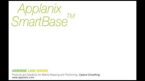 Applanix SmartBase 0 Intro